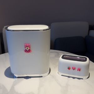 Household Fancy Trash Can with Lid Accessible Luxury Large Bedroom Living Room Push-Type Kitchen Bathroom Gap Wastebasket
