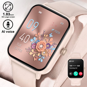 LIGE Baru Pintar Jam Tangan Wanita Panggilan Bluetooth Pelacak Olahraga Kebugaran Monitor Kesehatan Fashion Wanita Jam Tangan Pria Pintar  + Kotak