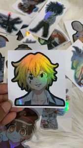 Stiker Hologram Meliodas nanatsu no taizai ukuran 7 cm