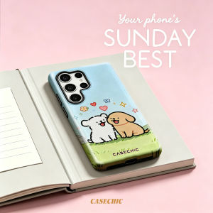 Potdemiel | Happy Girl Doodle For Samsung Galaxy S26 S25 S24 A56 A36 Dual Layer Luxury Fashion Full Lens Protective phone Cover CaseChic