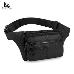 LouisWill Mens Waist Bag Fashion Waterproof  Sports Chest Bag Travel Business Bags Outdoor Casual Street Cross Body Bag for College Student