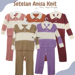 Baru Baju Anak Perempuan Satu Set Setelan Anisa Knit
