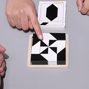 Đồ Chơi Gỗ Tư Duy Ảo Giác Thị Giác Hidden Blocks 3D – Bộ Xếp Hình Logic Phát Triển Trí Não Cho Bé 3+