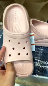 รองเท้าแตะ Cr--ocs Slides 2024 สีครีม รุ่นยอดฮิต แฟชั่นมาใหม่ สินค้าถ่ายจากงานจริง
