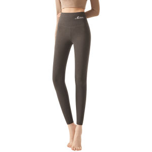 Quần Lót Lông Cừu Lụa Nữ Giữ Nhiệt Mùa Thu Đông Quần Lót Bên Trong Quần Lót Bằng Lông Cừu Hai Mặt Bằng Polyester Quần Lót Lụa