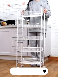 MIKi Kệ Để Đồ Đa Năng 3/4/5 Tầng Nâng Cấp Bằng Sắt Kệ bằng lưới thép có bánh xe