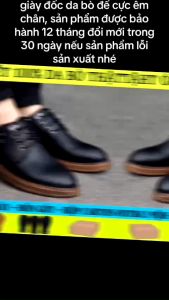 Giày da nam chất liệu da bò nguyên tấm HQC SHOES phong cách trẻ trung AQ003