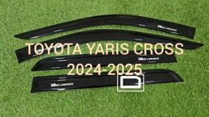 กันสาดประตู คิ้วกันสาด กันสาด ดำทึบ ทรงปกติ 4ชิ้น โตโยต้า ยาริส ครอส Toyota Yaris Cross 2023 2024 2025 ใส่ร่วมกันได้ทุกรุ่น RI