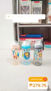 Fisher Price Training Cup 10oz w/ Hard Spout Blue/Gray/Peach