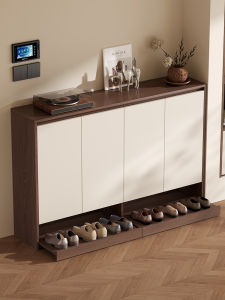 PAMEDI | Spacious Home Entryway Shoe Cabinet Wooden