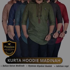 Baju Muslim Koko Kurta Hoodie Premium Madinah