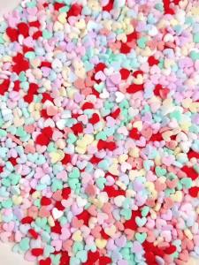 50PCS Luminous Minimalist Frosted Heart Resin Nail Charms Solid Color Cute Peach Heart Nail Art Decorations for DIY Fairy Nails