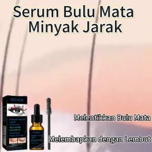 EELHOE Maskara Minyak Kastor Melentik Bulu Mata Semulajadi Harian Penyelesaian Penjagaan Pelembap Lembut Tahan Lama yang Cantik