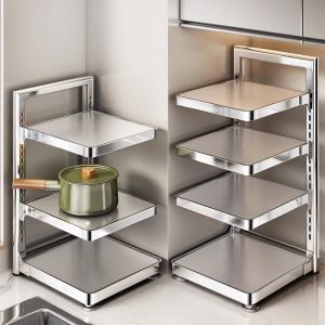 TIANZHENTONGXIU | Multifunctional Pot and Pan Organizer Under Sink 304 Stainless Steel