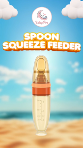 Baby Pro Baby Soft Silicone Squeeze Spoon Feeding Bottle