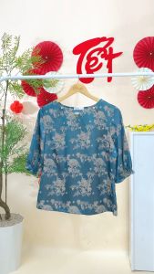 Áo kiểu trung niên thiết kế sang trọng chất liệu gấm êm ái AN4L0859 Thời trang Thiều Hoa