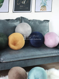 Luxurious Nordic Velvet round Pillow Creative Living Room Sofa Backrest Cushion Soft Decoration Pure Color Ball Shaped Pillow