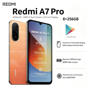 Redmi | Redmi A7Pro cell phone 8GB RAM 256GB ROM 6.9 FHD+ Helio G85 Gaming Smartphone Dual 5G VoLTE 5000mAh Official Authentic Product