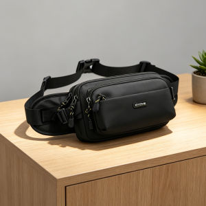 OTOHE Men Bag Nylon Chest Pack Multi-layer Chest Bag Crossbody Pack Zipper Waist Sports Bag Waterproof Bag Street Shoulder Bag Messenger Bag Travel Bag for Work or Business