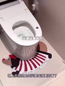 พรมชักโครก น้องหมาคัชชุน ดูดซับน้ำได้ดี พรมเช็ดเท้า แห้งไว พรมซิลิโคนไดอะตอมไมต์ พรมสไตล์เกาหลี ยางกันลื่น