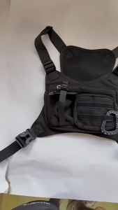 Adjustable Lightweight Waterproof Sports Vest Bag - Oxford Cloth Chest Pack for Outdoor Cycling