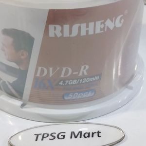 Đĩa DVD Trắng / Risheng 16X Speed DVD-R 4.7GB DATA -120MIN VIDEO) / Lốc 50 Đĩa