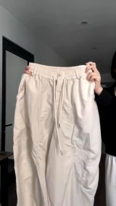 Quần Parachute Harem Nam Nữ Dáng Thụng Vintage Quần Dài Vải Kaki Cao Cấp Dễ Vận Động Nhật Bản Bigsize