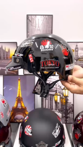 Mũ Bảo Hiểm 1/2 Đầu NAPOLI Tem Nhật./Size Cho Người Đầu To Vòng Đầu 58-61Cm.