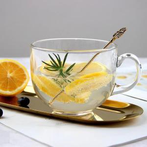 Cốc Sữa Trà Kính Lớn có Quai