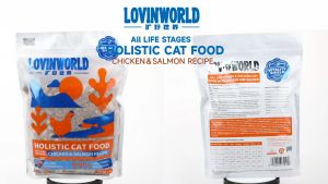 Lovinworld Cat Dry Food: High Protein Freeze-Dried Chicken & Salmon Flavor Kittens Food 1.5kg/Pack