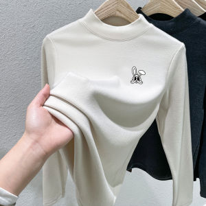 Áo Sơ Mi Cổ Đứng Dày Lông Cừu Lông Vũ Cho Nữ Mùa Thu Đông Phong Cách Mới Dáng Ôm Vừa Vặn in Họa Tiết Thời Trang