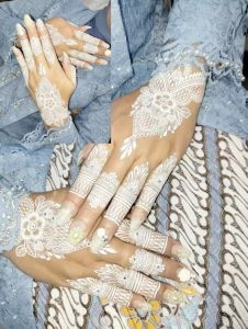 HENNA INSTAN PUTIH 1PCS KANAN KIRI (FREE MANIK GLITER LEM KULIT)HENNA TEMPEL HENNA WEDDING