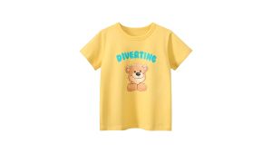 Kids Girls Clothes 100% Cotton Short Sleeve T-Shirts Bear Cartoon Children Clothes 2 3 4 5 6 7 8 Years Kids Summer Clothing