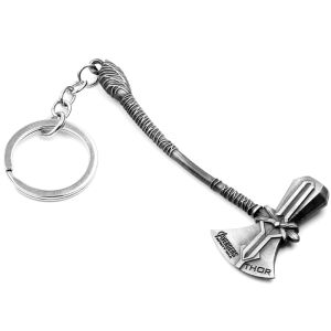 Superhero Thor Love and Thunder Cosplay Stormbreaker Axe Metal Keychain Bag Pendant Key Chain Jewelry Accessories Prop