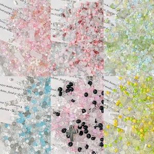 10g Korean Version Mixed-color Glass Rice Beads DIY Handmade Bracelet Bead Material 10克花房玻璃米珠