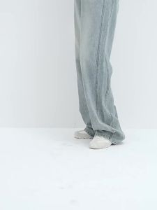 MO&Co. | Distressed Cat Scratched High Waist Boxy Fit Jeans