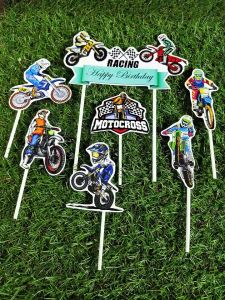 Topper cake motocross motor hiasan kue