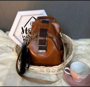 Tas Ransel Kulit Bahu Wanita & Tas Backpack Fashion Simple Casual
