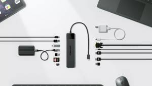 Lemorele USB C HUB 13-in-1 Docking Station 4K 30Hz HDMI USB 3.0 PD 100W RJ45 VGA SD/TF USB Splitter Laptop Computer Accessories