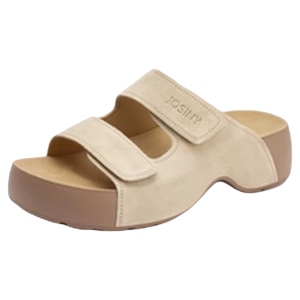 Josiny | Leather Magic Tape Sandals Beach Shoes Thick Bottom