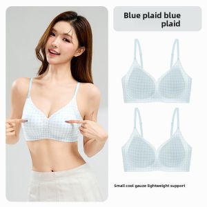 MiiOW | Cool Sensation Invisible Back Bra Thin Strap Seamless Comfortable Breathable Nylon V-Neck Underwear For Young Women