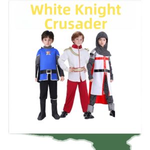 White Knight Crusader Costume for Boys