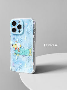 Tastecase Christmas Sausage Dog Phone Case Full Cover Matte Protection for  15ProMax Original Design Cute 14Pro Creative 13 Cartoon 12 Anti-Fall