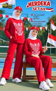 Baju Setelan Celana Nuansa Merah Putih / Setelan Celana Kemerdekaan 17 Agustus