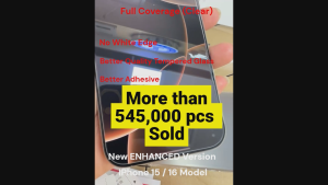 (Full Coverage) IPhone 17 Pro Max Air 16 / 15  / 14 / 13 / 12  / 11 Pro Max / XS Max Tempered Glass Screen Protector