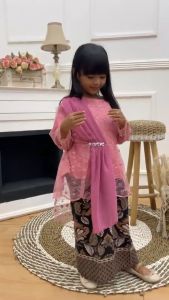 Stelan Kebaya Anak Putih Merah / Sekolah TK SD