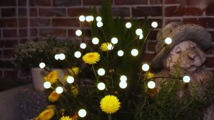 Vimite 2PCS Outdoor Waterproof Solar Firefly Light Garden 10LED Light Outdoor Waterproof IP65 Starlight Twinkling Solar Garden Decorative Lights Courtyard Yard Path Decoration Christmas Lights