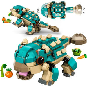 Compatible Brick Sets Dinosaur Series Building Blocks 76962 Baby Bumpy: Ankylosaurus MOC World Park Toys for Kids Gift