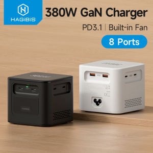 Hagibis 380W 8-Port GaN USB C Charger PD3.1 Dual 140W Rapid Charger Laptop Desktop Charging Station For MacBook iPhone16 15