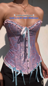ชุดคอร์เซ็ท พลัสไซซ์ กระชับสัดส่วน ผูกเชือก เซ็กซี่ สําหรับปาร์ตี้ XS-6XL